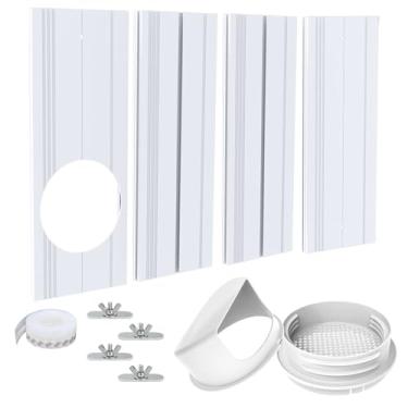 Imagem de Bysameyee Kit de ventilação de janela de ar condicionado portátil com acoplador, painel de vedação universal ajustável adequado para mangueira CA de 5/5,9 polegadas