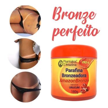 Imagem de Amazon Bronze Parafina Bronzeadora 180g Kit com 4 Unidades