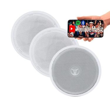 Imagem de 1 Caixa Som Ambiente Bt Ativa Gesso Teto +2 Caixas Passiva - ORION