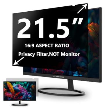Imagem de ACONETMAX Filtro de tela de privacidade de 21,5 polegadas para monitor panorâmico de computador 16:9 - Escudo de privacidade - antirreflexo - protetor antiarranhões