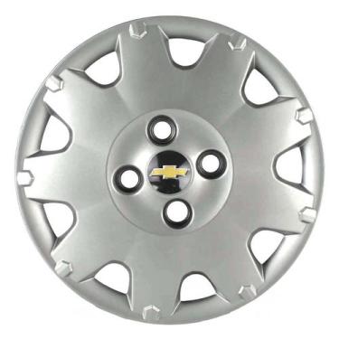 Imagem de Calota Aro 13 062CB-PTA + Emblema Alumínio GM Preto - Garagem Online G