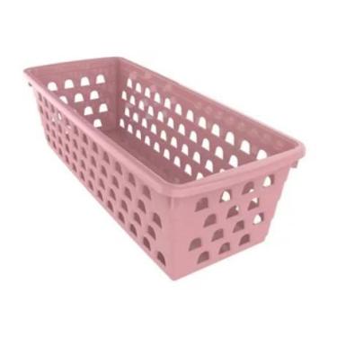 Imagem de Cesto organizador multiuso comprido rosa - UNINJET