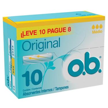 Imagem de Absorvente Interno O. B. Original - Médio - 10 Unidades