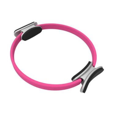 Imagem de Colaxi Pilates Anel interno da coxa Treino Body Building Anel de condicionamento físico profissional leve para mulheres homens, Rosa, 15inch