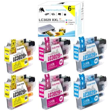 Imagem de LiTuhorse LC3029 LC30293PKS XXL LC3029XXL Cartuchos de tinta C/M/Y para Brother MFCJ5830DW MFCJ5830DWXL MFCJ5930DW MFCJ6535DW MFCJ6535DWXL MFCJ6935DW impressoras jato de tinta (2 ciano, 2 magenta, 2