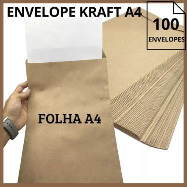 Imagem de Envelope Foroni Kraft P Folha A4 100 Unid Pardo Kraft Marron