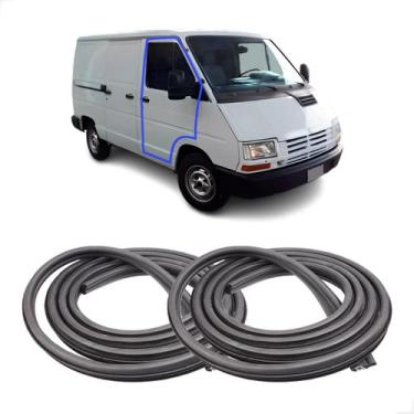 Imagem de Par Borracha de Porta Dianteira Renault Trafic 1991 a 2002 Borrachauto