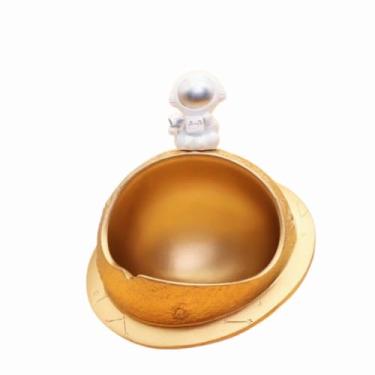 Imagem de Cinzeiro criatividade mesa moda divertida homens mulheres para fumar material de resina cinzeiro de mesa escritório de uso doméstico ornamentos (tamanho: Ouro)