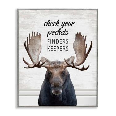 Imagem de Stupell Industries Lembrete de lavanderia Check Pockets arte giclée emoldurada cinza, design por Lettered and Fored, 61 x 76 cm