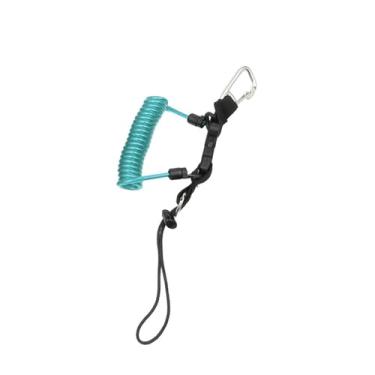 Imagem de Deevoka Medor de mergulho portátil portátil Spring Spring Spring enrugada com fivela de metal de liberação rápida para lanternas, Azul