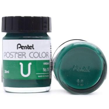 Imagem de Tinta Guache Profissional Pentel Poster Color, 18 VERDE