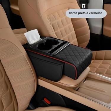 Imagem de Almofada Universal para Apoio de Braço de Carro com 2 Porta-Copos, Pre