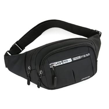 Imagem de Pochete Masculina Esportiva Impermeável Stay Pro – Bolsa Transversal com Múltiplos Bolsos e Ajuste Confortável, Ideal para Viagens, Motociclistas, Academia e Dia a Dia (PRETO)
