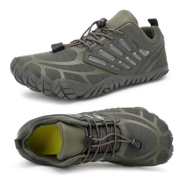 Imagem de MeXYZ Sapatos masculinos barefoot box bico largo zero drop sapatos minimalistas para treino, crosstrainer, caminhada, água, halterofilismo, calçados aterrados, Verde, 45