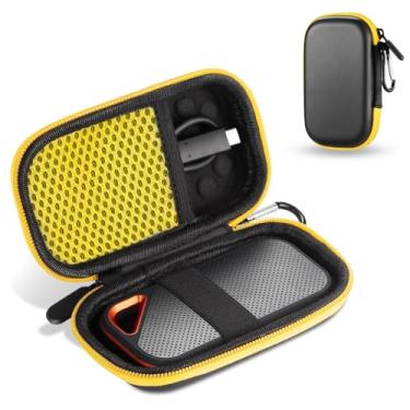 Imagem de Capa rígida compatível com SanDisk Extreme Pro/SanDisk Extreme SSD externo portátil 500GB 1TB 2TB, bolsa de viagem protetora portátil para armazenamento (apenas caixa)