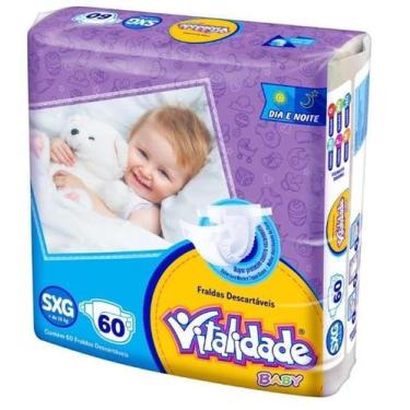 Imagem de Fralda Destartável INFANTIL Mega Pacotão VITALIDADE BABY Fraldas Infan