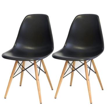 Imagem de Kit 02 Cadeiras Eiffel Charles Eames F03 Preto