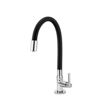 Imagem de Torneira Gourmet De Cozinha Tubo Flexivel Bancada Color Preto