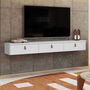 Imagem de Rack para TV Até 65 Polegadas Suspenso Nuke 3 Portas Branco - Pnr Móve