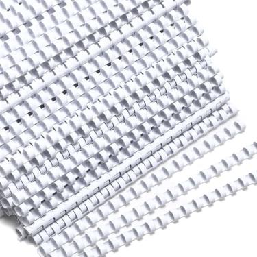 Imagem de Maitys 300 Pentes de encadernação de plástico a granel 19 anéis de pente espinhos tamanho carta encadernação espiral para quadro de calendário de caderno (1/2 polegada, branco)