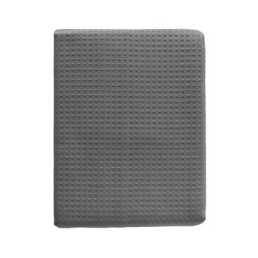 Imagem de Colcha Solteiro 100 Algodão Piquet Favo Hotel Gênova Teka, Cinza