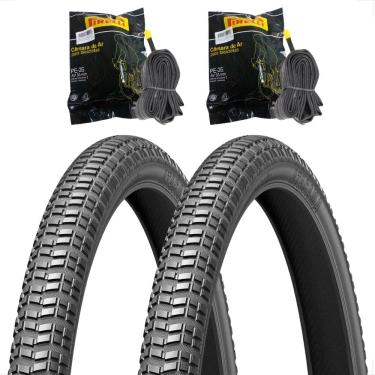 Imagem de Par Pneu Levorin Atacama Aro 26 x 1.95 + Par Camara de ar Pirelli bico grosso Bicicleta Bike Mtb Dh