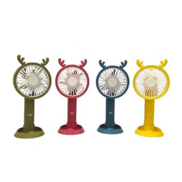 Imagem de Ventilador Portátil Mini De Mão Mesa Recarregavel Usb Led com cabo (F800-ALEATORIO)