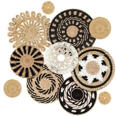 Imagem de Cestos de parede decorativos Tatuo Boho Style, conjunto de 11