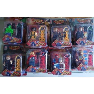 Imagem de Kit 8 Bonecos Blocos de montar Compatível com legos - MULTI