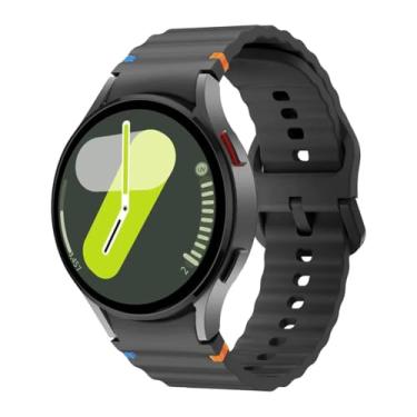 Imagem de Pulseira para Galaxy Watch 7 40 e 44 mm de Silicone Premium - Compatível com Samsung Galaxy Watch 4, 5, 6, 7 e FE - FD Acessórios (Preto)
