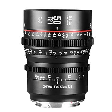 Imagem de Meike Lente de 50 mm T2.1 S35 com foco manual, grande angular, Prime Cinema para Canon EF Mount e Cine Camcorder EOS C100 Mark II, EOS C200, EOS 300 Mark II, EOS C300 Mark III, Zcam E2-S6 6K