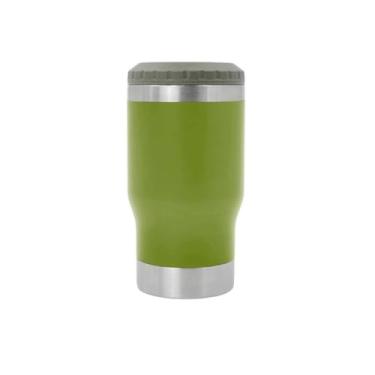 Imagem de Copo Térmico Porta Lata e Garrafa Long Neck com Abridor, Verde Escuro