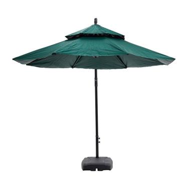 Imagem de Ombrelone Articulado Verde de 2,7m em Poliéster Estrutura em Alumínio e Proteção contra Raios UV