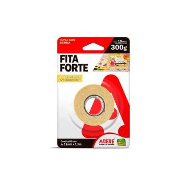 Imagem de Fita Dupla Face Espuma 12mmx1.5m 285s (15Cm De Fita Suporta 300G) Ader