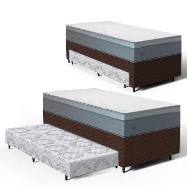 Imagem de Cama Box com Colchão de Molas Ensacadas Pillow In Elite + Auxiliar de Espuma Unique Solteiro 88cm