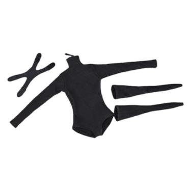 Imagem de Generic Body miniatura em escala 1:6, roupas de verão, bonecas, acessórios de ginástica, roupas com meias tubulares para bonecos de ação de 12'' , Preto