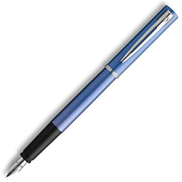 Imagem de Waterman Caneta tinteiro Graduate Allure, verniz azul, ponta fina, tinta azul, caixa de presente