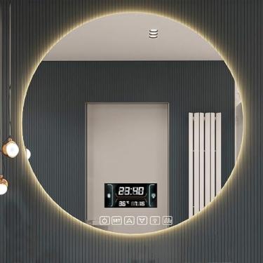 Imagem de Espelho De Sala Led Com Dimmer, Ti-fog D Bluetooth Fution, Φ: 50cm, 60cm, 70cm, Led+anti-fog+time, 80x80cm