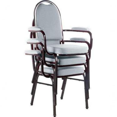 Imagem de Kit Com 3 Cadeiras Para Auditório Linha Hotel Cinza - DESIGN OFFICE MÓ