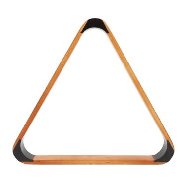 Imagem de Billiard Ball Triangle Rack Pool Ball Rack Pine Solid Wood Design clássico durável para sala de jogos em casa e pub 57.2mm Black Head