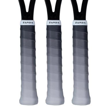 Imagem de KUZAW Pacote com 3 fitas de aderência ultra aderente para raquete de tênis - Cor gradiente antiderrapante para tênis/pickleball/badminton/golfe/taco de beisebol, almofada de absorção de suor fita
