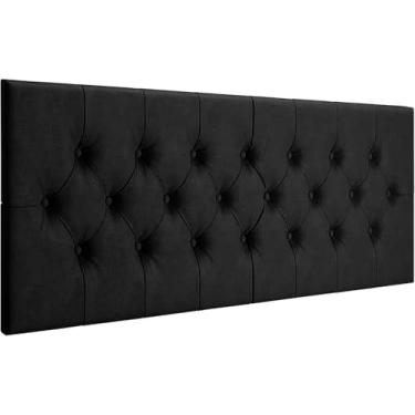 Imagem de Cabeceira Dubai P/Cama Box Casal Capitonê 1,40 cm - Preto