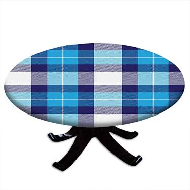 Imagem de Cortina blackout xadrez, padrão azul ombré, texturizado, sem costura, cortinas blackout com absorção de som para decoração de sala de jantar/festa, L 182 x C 182 cm