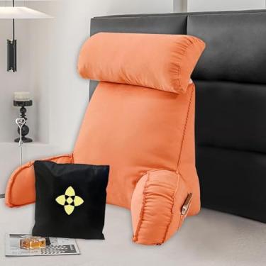 Imagem de Travesseiro De Leitura Ergonômico Suporte Lombar Com Apoio De Braço Travesseiro De Cintura Travesseiro De Encosto Com Pescoço Destacável Capa Removí, Gentleman Blue, 75cm X 40cm X 65cm