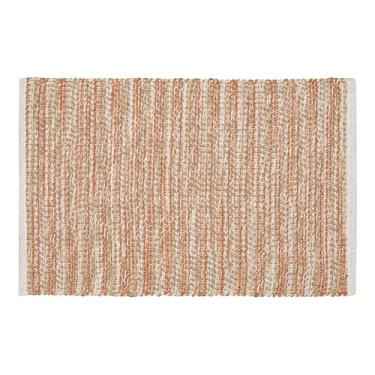 Imagem de Hausattire Tapete de juta tecido à mão 6 x 7 cm – Ferrugem, tapetes de entrada Boho reversíveis para cozinha, sala de estar, tapete de porta de pátio | Tapete rústico decorativo para casa de fazenda