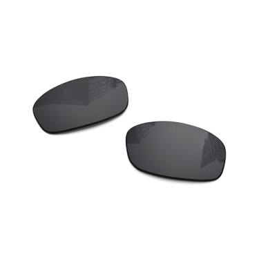 Imagem de Lentes de reposição polarizadas de 1,6 mm para óculos de sol Oakley Fives Squared (4+1)² OO9238 54 mm, proteção UV, lente espelhada escura, peças de reparo e kit (preto escuro)