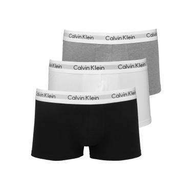 Imagem de Kit 3pçs Cuecas Boxer Calvin Klein Underwear Cinza CALVIN KLEIN UNDERWEAR U2664 masculino