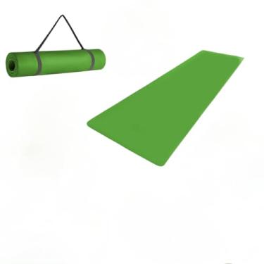 Imagem de Tapete Yoga Mat 1,70mx55cmx10mm Confortável Grosso Colchonete Tatame Exercício em Casa-Adequado para home treinos com almofadas(Verde,Sem Alça)
