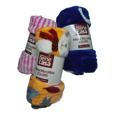 Imagem de Manta Microfibra Bebê 70x94cm Cores Sortidas Bene Casa