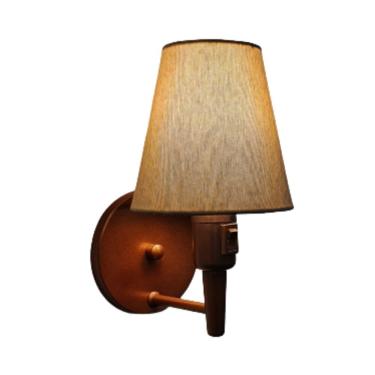 Imagem de Arandela de Parede Vivare Md-2013 Cobre Com Interruptor Liga e Desliga Cúpula em Tecido - Bivolt